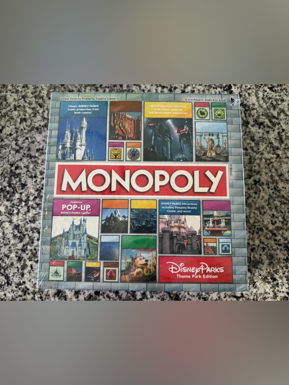 Monopoly Disney Parks Theme Park Edition Board Game - Multicolor